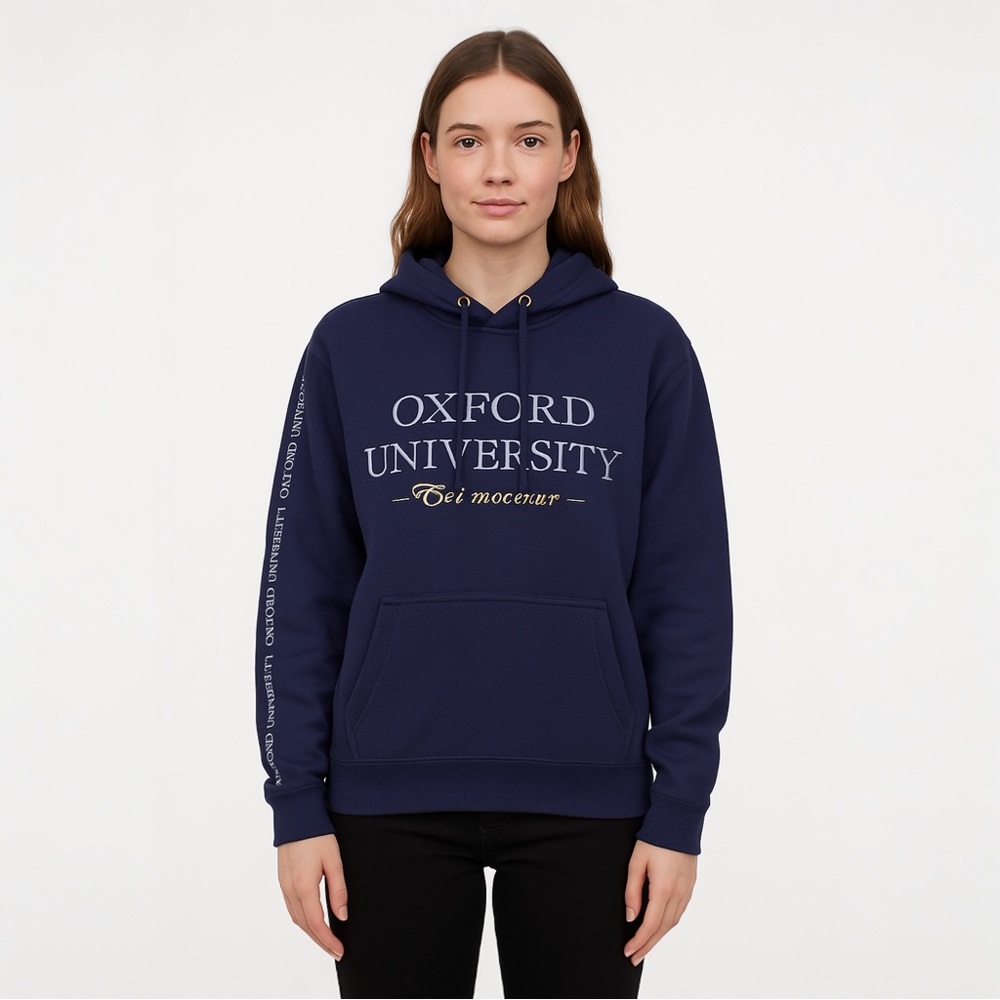 Oxford University Hoodie Official Merchandise In Navy Blue